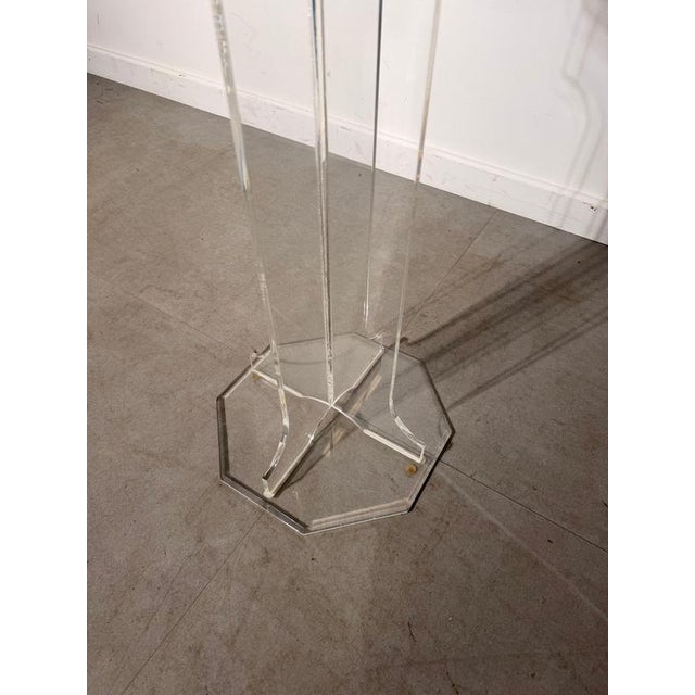 Vintage Acrylic Glass Pedestal For Sale - Image 3 of 5