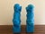 1960s Japanese Turquoise Glazed Porcelain Foo Dog Guardian Lions, Pair For Sale - Image 10 of 12
