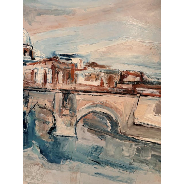 Probably Vargg Hans, Castel Sant'angelo St. Peter's Basilica, 1965, Oil on Board For Sale - Image 11 of 13