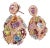Bochic "Capri" Amethyst & Multi Gem Cage Earrings Set In 18K Gold & Gold For Sale