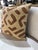 African Vintage Tan & Brown Woven Square African Decorative Pillow For Sale - Image 3 of 4