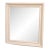 Vintage Antique White Solid Wood Framed Mirror With Natural Knotting Grain. For Sale