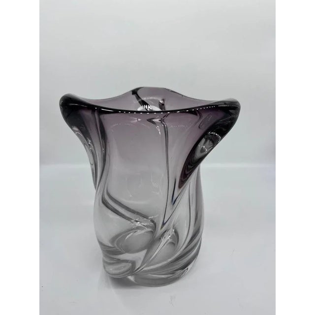 Val Saint Lambert Crystal Vase, in Good conditions. Designed 1960 to 1969 This piece is attributed to the mentioned...