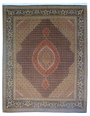 Tabriz Rug in Silk and Cotton, 2000s