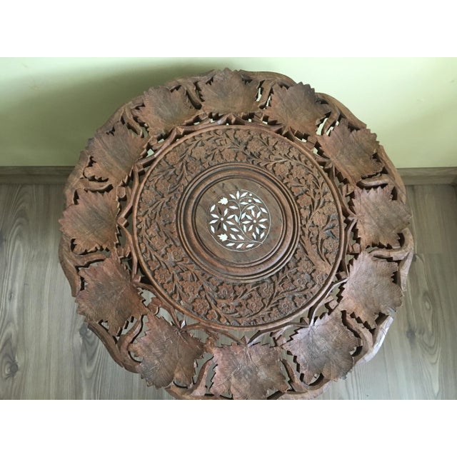 Carved Teak Coffee Table, 1970s For Sale - Image 4 of 12
