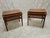 1960s Danish Rosewood Side Table With Rattan Shelf - Set of 2 For Sale - Image 6 of 13