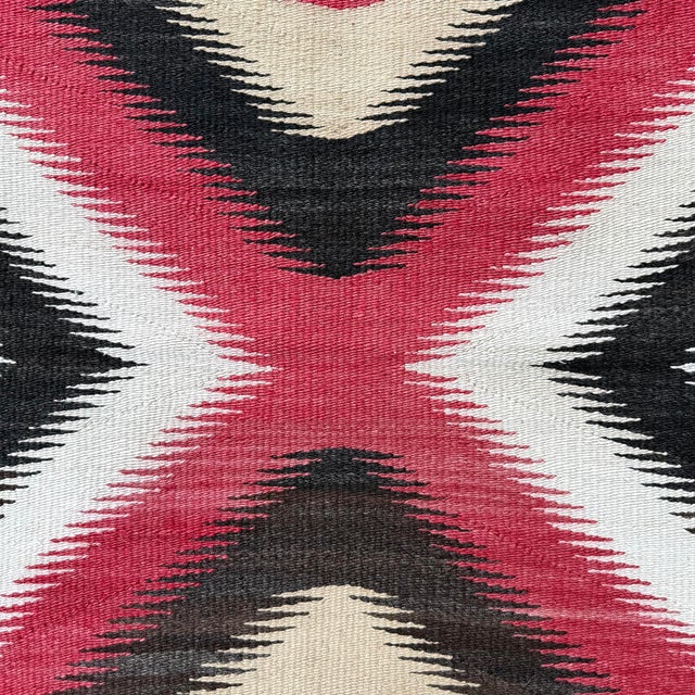 Mounted Early 20th Century Diné Eye Dazzler Rug For Sale - Image 4 of 14