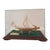 Vintage Golden Greek Warship Model Trireme Ship Table Decor Display Case For Sale