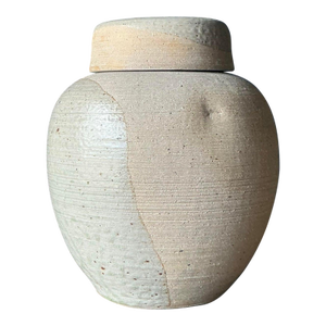 Vintage Boho Lidded Studio Pottery Urn