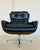 Mid-Century Danish Black Leather Swivel Chair from Dux For Sale - Image 5 of 18