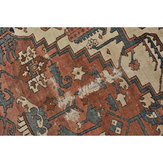 Copper Antique Bakshayesh Rug, 9.6 x 13.7 For Sale - Image 8 of 11