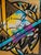 Jacques POLI (1938-2002) The Parakeets Original color lithograph and collage, hand-colored by the artist Signed in pencil...