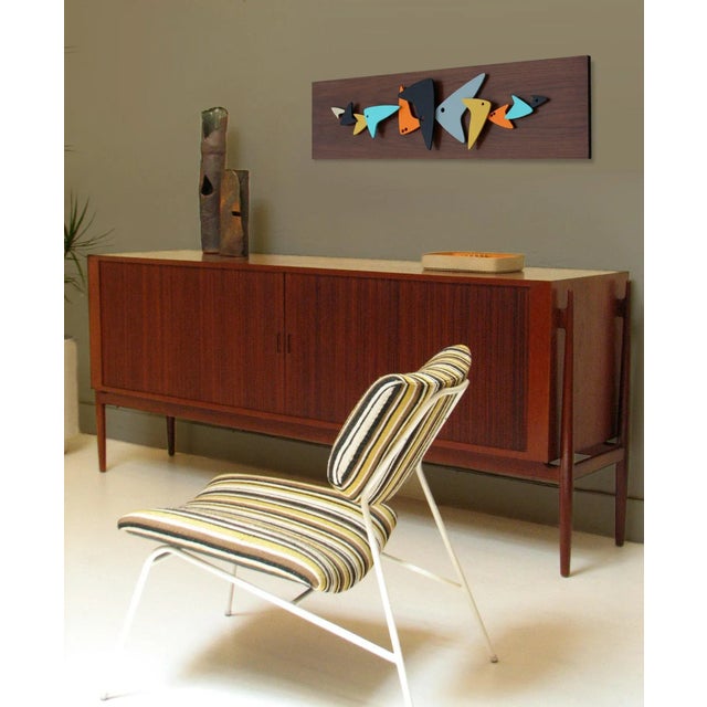 Mid-Century Modern Mid Century Modern Art Boomerang Abstract Wall Sculpture For Sale - Image 3 of 10