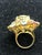 Art Deco Bochic “Orient” Vintage Amethyst, Lemon Quartz & Citrine Ring - 18K Gold & Silver For Sale - Image 3 of 14