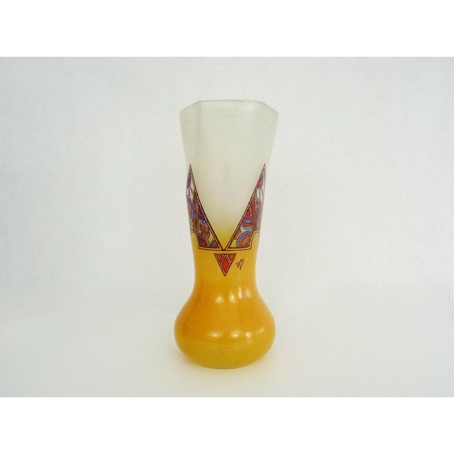Art Nouveau Vase with Geometric Patterns by François Théodore Legras, 1920s For Sale - Image 11 of 11