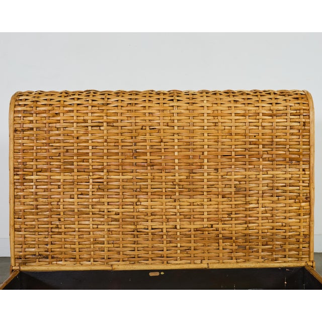 Ralph Lauren Ralph Lauren Organic Modern Bamboo Rattan Wicker Full Size Bed For Sale - Image 4 of 18