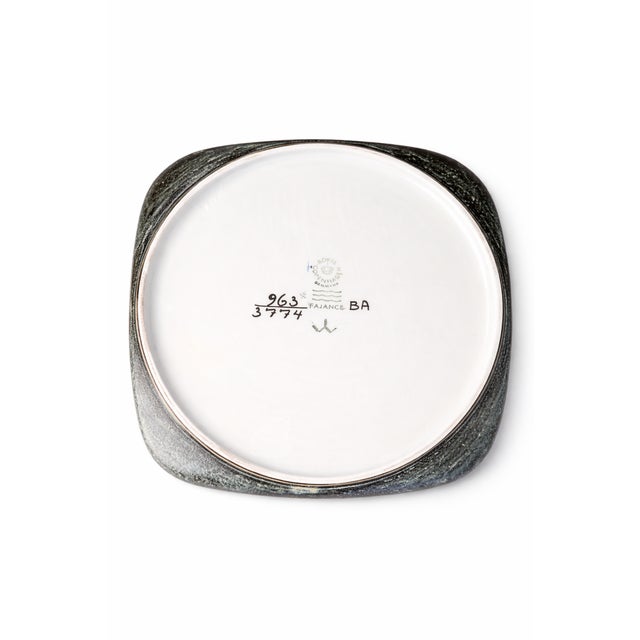 Mid-Century Modern 1980s Royal Copenhagen by Ivan Weiss Baca Faience Bowl For Sale - Image 3 of 5