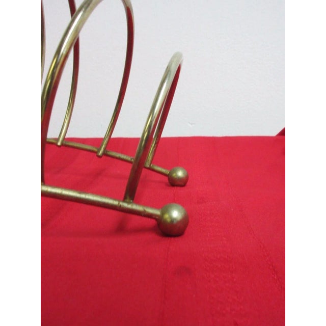 Silver Mid-Century Wire Magazine Rack For Sale - Image 8 of 9