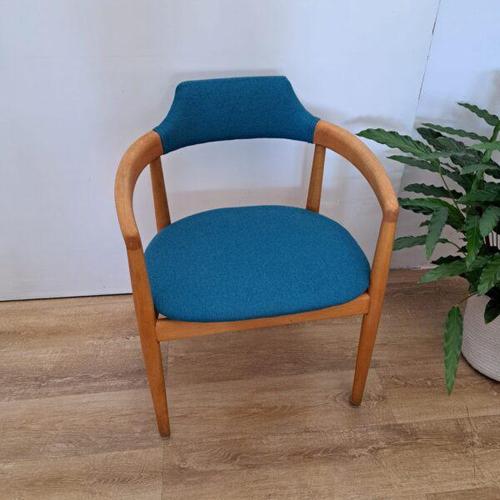 Oak and Wool Armchair, Denmark, 1960s For Sale - Image 5 of 7