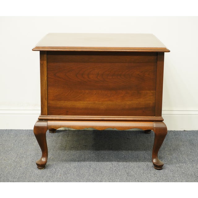 Wood Ethan Allen Georgian Court Solid Cherry Traditional Style 24" Square Accent Storage End Table 11-8165 - Sheffield Finish For Sale - Image 7 of 9