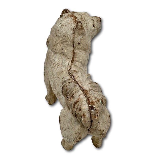 Very Rare & Hard 2 Find Model Antique American Cast Iron Standing Chow Chow Dog Doorstop - Circa 1920s For Sale - Image 14 of 18