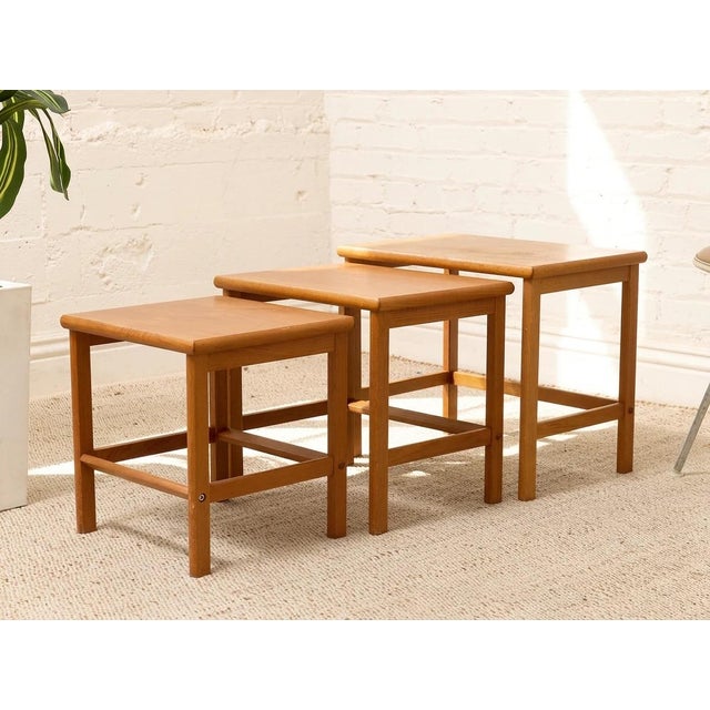 Vintage Teak Nesting Tables For Sale - Image 4 of 8