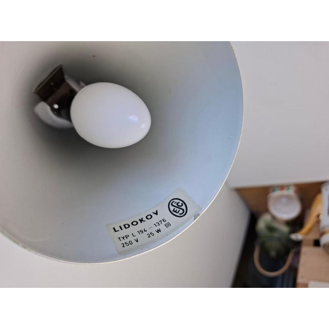 Mid-Century Modern Table Lamp in Green Metal and Chrome by Josef Hůrka for Lidokov, 1970s For Sale - Image 11 of 18