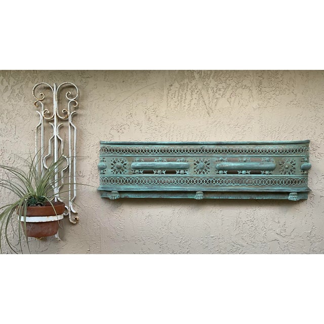 Neoclassical One-of-a-Kind Brass Wall Sculpture - Antique Neoclassical Fireplace Surround Art For Sale - Image 3 of 15