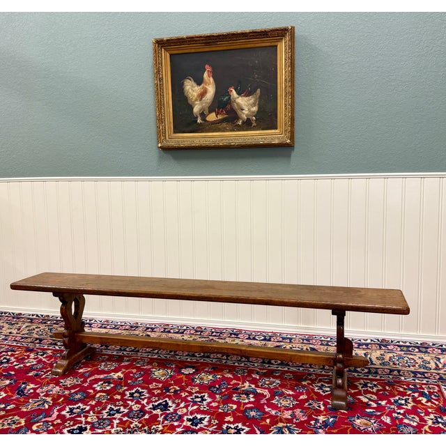 Antique French Farmhouse Bench Banquette Seating Window Seat c.1920s-30 For Sale - Image 11 of 17