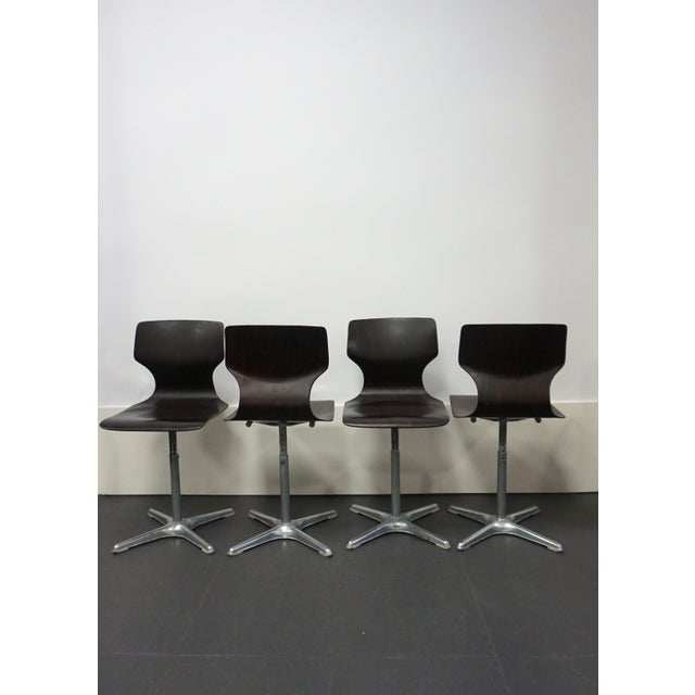 Mid-Century Modern Pagholz Chairs by Adam Stegner for Flötotto, 1970s, Set of 4 For Sale - Image 3 of 11