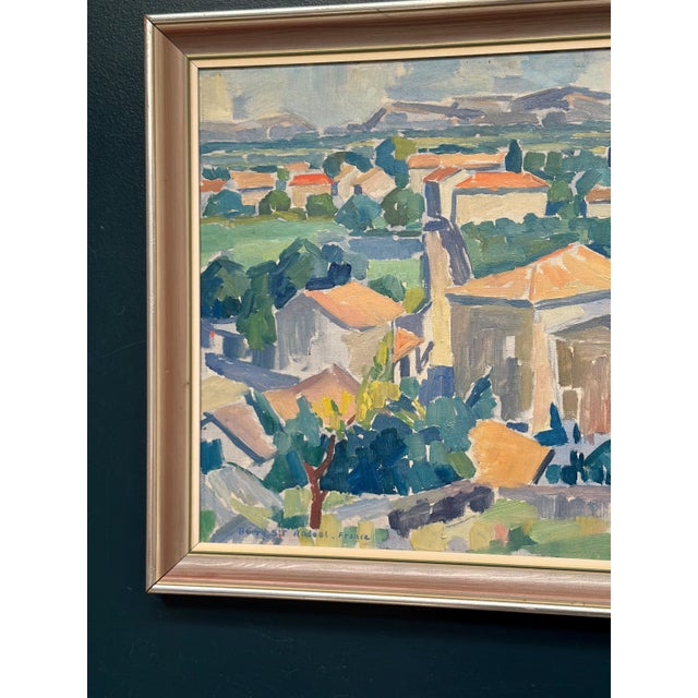 Mid-Century Modern Evert H. Duhan, Bourg St Andeol, 1947, Oil on Canvas, Framed For Sale - Image 3 of 10