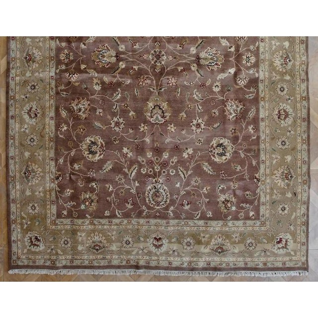Textile Vintage Hand-Knotted Agra Rug For Sale - Image 7 of 10