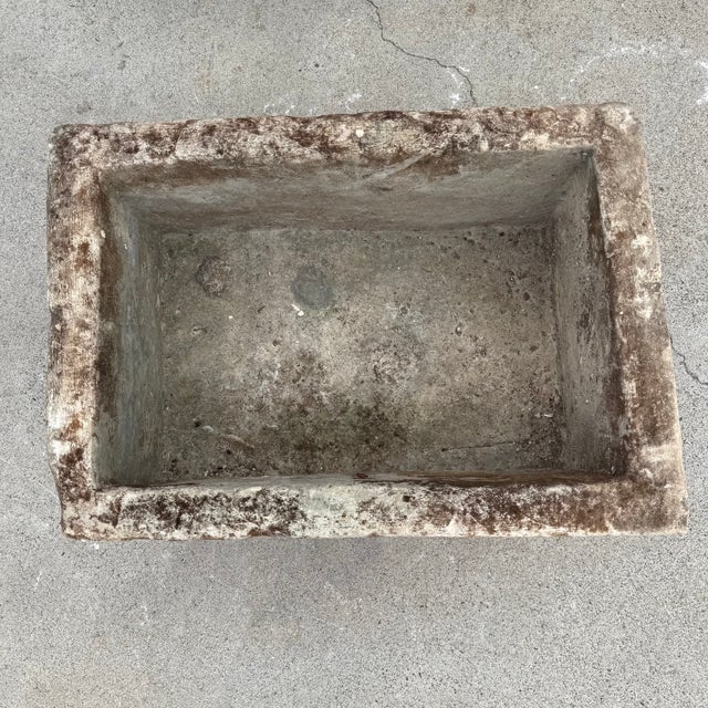 Antique Limestone Trough A one-of-a-kind hand-carved limestone trough naturally textured, lightly weathered finish....