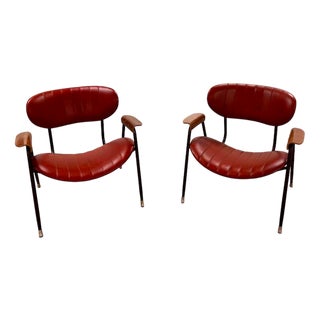 Set of Vintage Armchairs by Gastone Rinaldi for Rima, Set of 2 For Sale