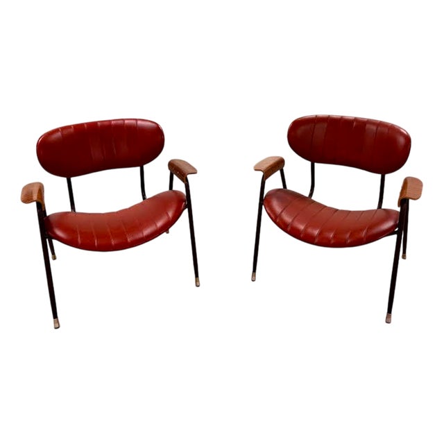 Set of Vintage Armchairs by Gastone Rinaldi for Rima, Set of 2 For Sale