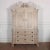 Wonderful 18th century Dutch bleached oak linen cupboard with a broken pediment and carved decoration. 1780. This piece is...