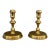 Pair of Colonial American Brass Candlesticks For Sale
