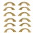 Mid Century Cream & Ivory Trim Bakelite Bridge Drawer Pulls Set of 12 For Sale