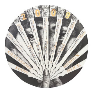 Fornasetti Plate 2009 Fan Face For Sale