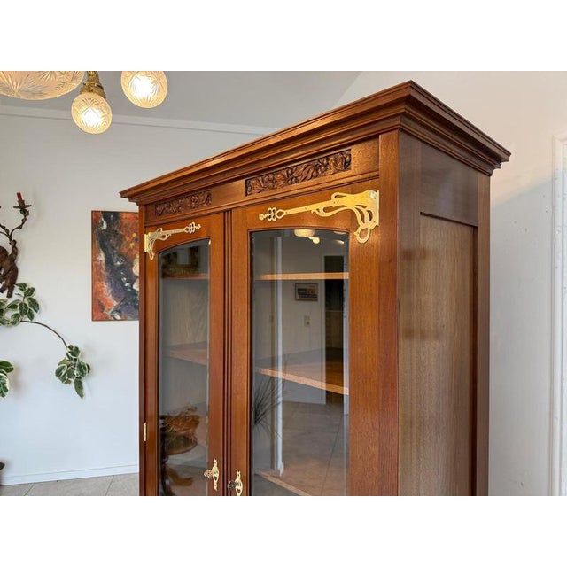 Antique Art Nouveau Glass Display Cabinet, 1920s For Sale - Image 9 of 18
