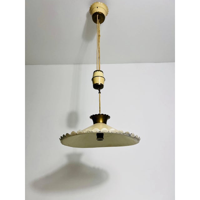Italian Counterweight Pendant Lamp, 1950s For Sale - Image 12 of 12