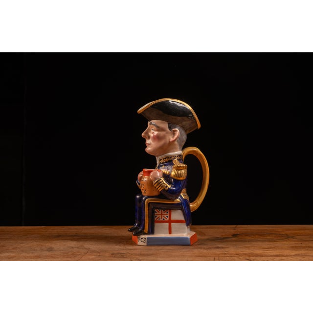 English 1918 Royal Staffordshire Admiral Jellicoe Toby Jug For Sale - Image 3 of 8