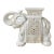 Circa 1970 Fabulous Linen-Hued Earthenware Elephant Garden Stool / Plant Stand For Sale