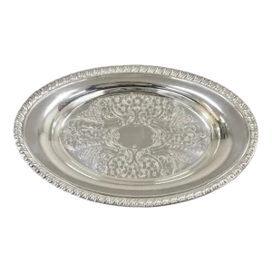 Vintage Eton Victorian Style Small Oval Silver Plated Trinket Dish