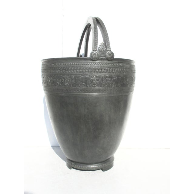 Metal Grand Tour Large Bronze Situla From Pompeii 19th Century For Sale - Image 7 of 17