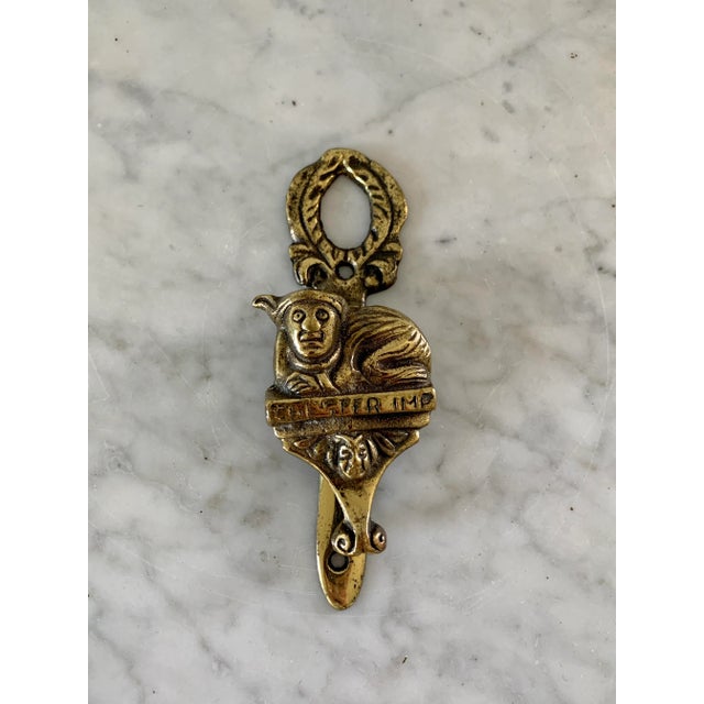 Vintage Cast Brass English Chester Imp Door Knocker For Sale - Image 10 of 10