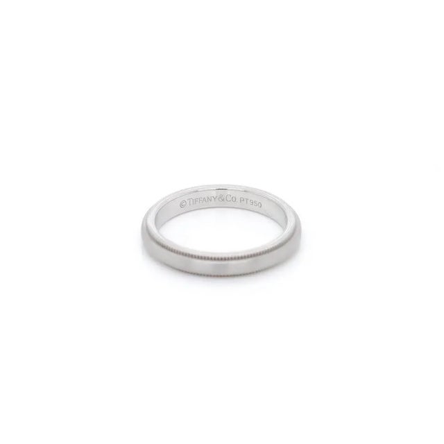 Tiffany and Co. Vintage Tiffany & Co. Platinum Band Ring Size 5.5 For Sale - Image 4 of 8