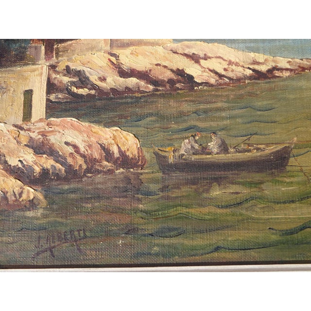Alberti, Mediterranean Landscape, 1800s, Oil on Canvas, Framed For Sale - Image 4 of 14