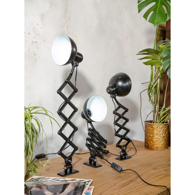 1930s Bauhaus 6718 Scissor Lamp in Satin Black by Christian Dell from Kaiser Idell, 1930s, Set of 3 For Sale - Image 5 of 18