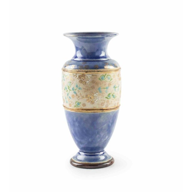 Vintage Painted Ceramic Vase For Sale - Image 6 of 7